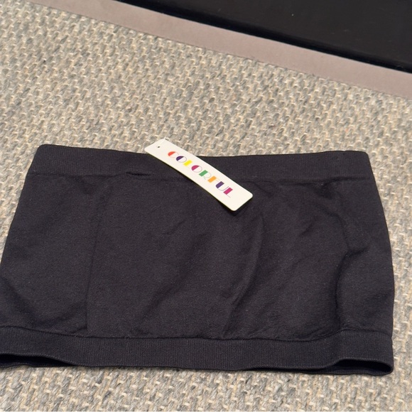 NWT- Colorful / Black Tube Top One Size - Picture 1 of 5